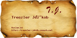 Treszler Jákob névjegykártya